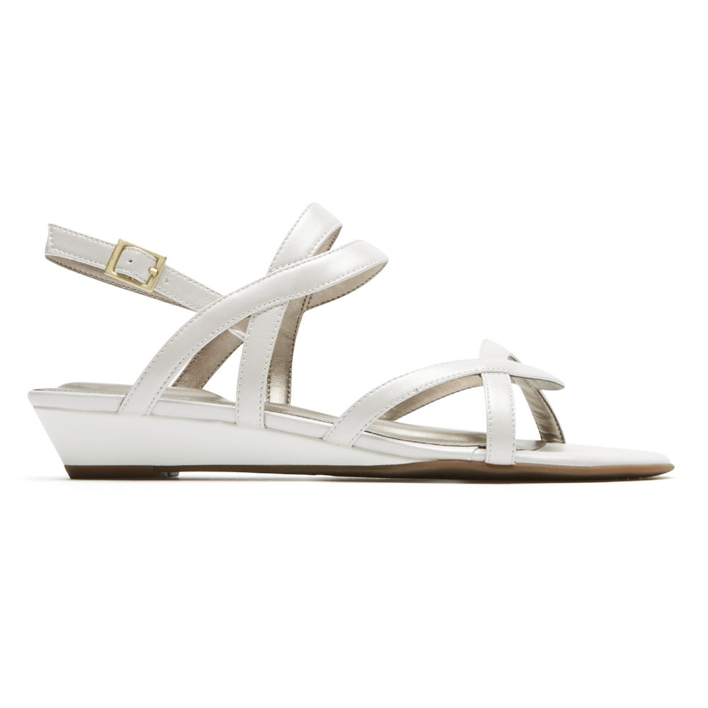 Rockport Sandals For Womens White - Total Motion Zandra Slingback - IO3082147